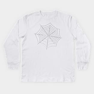 Spiderweb (black) Kids Long Sleeve T-Shirt
